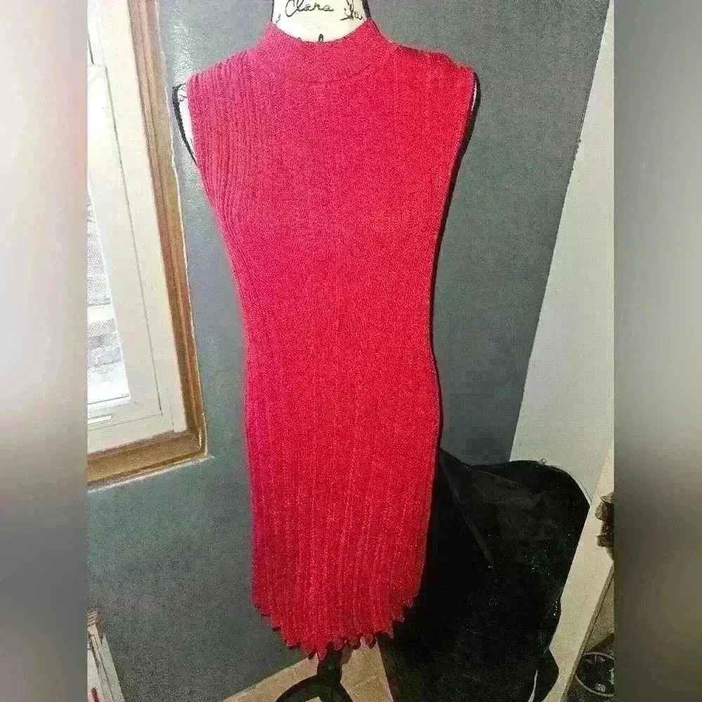 Candies Womans Red Sleeveless Sparkly Dress Size 1x
